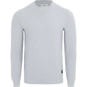 Firetrap Пуловер Firetrap Crew Neck Jumper Knitted Pullover Men - Light Grey