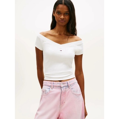 Tommy Jeans dámské tričko DW0DW22265YBL bílé