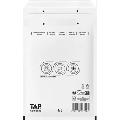 Bublinkové obálky TAP Comebag D/14 180x265 mm / 100 kusů / bílá