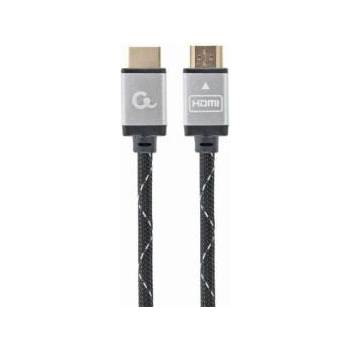 Gembird Кабел GEMBIRD Select Plus Series, High speed, HDMI към HDMI, Male / Male, Type-A, Позлатени конектори, 2 m, Черен / Сив, CCB-HDMIL-2M