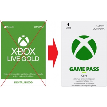 Microsoft Xbox Game Pass Core členstvo 1 mesiac