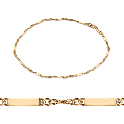 SAVICKI Гривна, верижка Singapur злато 585, 1.85 мм, 19 см