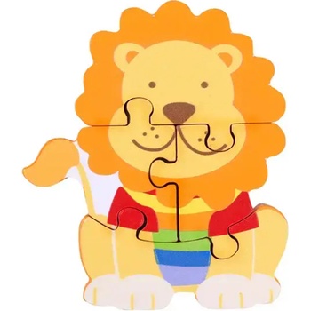Orange Tree Toys Дървен пъзел Orange Tree Toys - Лъв, 4 части (OTT06089)