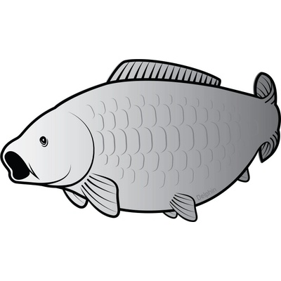 DELPHIN Nálepka kapr SILVER