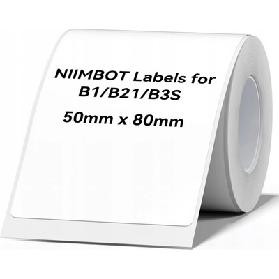 Niimbot R A2A88358701 50 x 80 mm 95 ks Bílé pro B21 B21S B3 B1S – Zboží Mobilmania