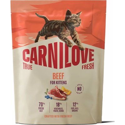 CARNILOVE TRUE FRESH CAT DRY BEEF FOR KITTENS 2 kg
