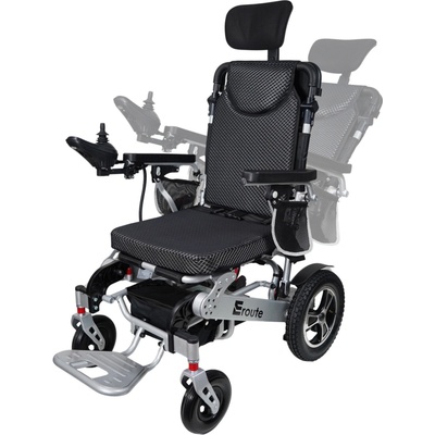 Eroute 8000R Elektrický invalidný vozík s automatickým sklápaním operadla Čierna