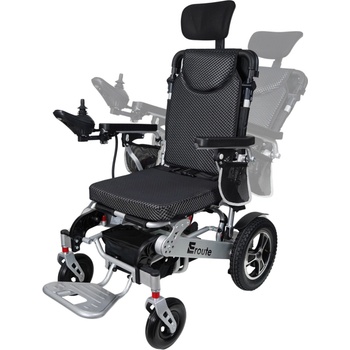 Eroute 8000R Elektrický invalidný vozík s automatickým sklápaním operadla Čierna