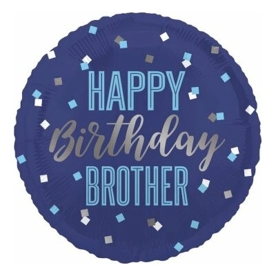 Unique Kruh Happy Birthday Brother 18" 45cm fóliový balónek