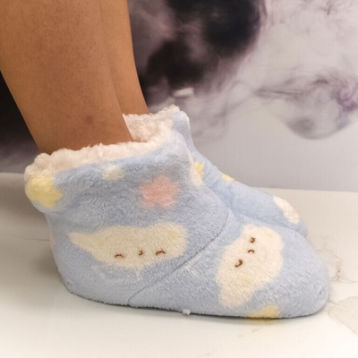 Teddy Dreams Detské modré plyšové ponožky