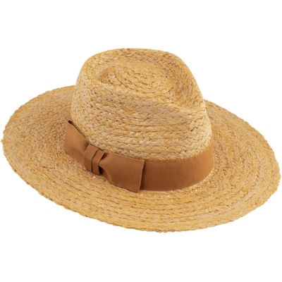 Fiebig dámský letní slaměný Fedora klobouk