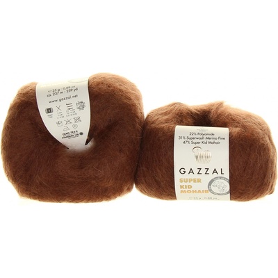 Gazzal Super Kid Mohair 64400 hnědá