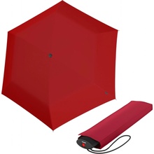 Knirps KNIRPS AS.050 SLIM SMALL RED - lehký dámský skládací plochý deštník