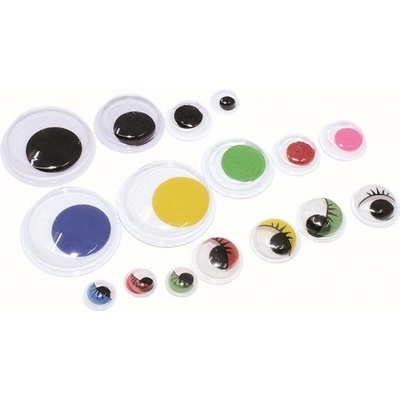 Apli kulaté oči Moving eyes, Jumbo pack, samolepicí, mix velikostí a barev, 600 ks