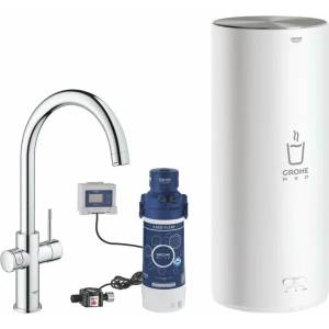 GROHE Кухненски смесител Grohe Red Duo хромиран с чучур тип C и бойлер размер L (30079001)