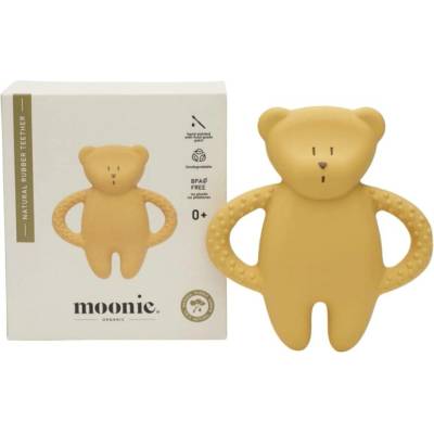 Moonie kousátko přírodní kaučuk medvídek honey