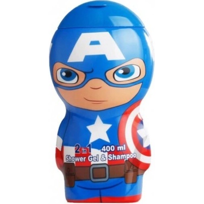 Air-Val Captain America 1D sprchový gél a šampón pre deti 400 ml