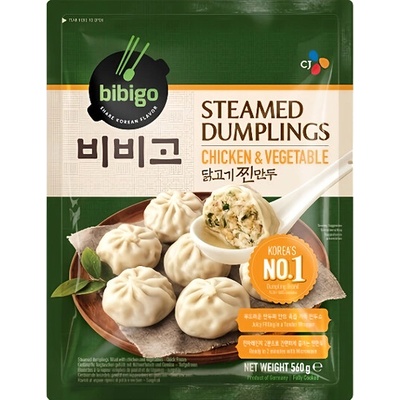 Bibigo steamed dumplings kuře & koriandr mražené 560 g