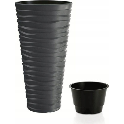 Prosperplast květináč 35 x 35 x 62 cm plast černý