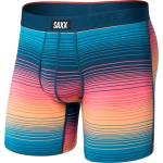 Saxx Мъжко синтетично термобельо Saxx Vibe Xtra Boxer Brief Fly Synthetic base layer - Hazy Stripe / Sunset - размер XXL (014-2279-2215)