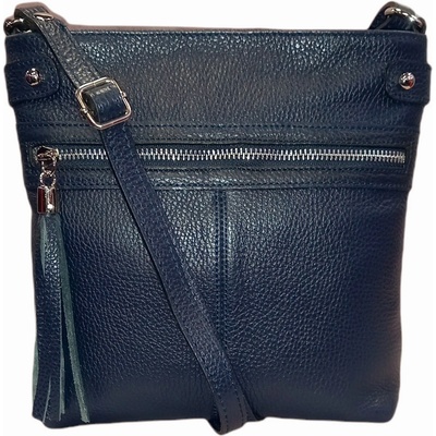 Vera Pelle dámská kožená crossbody kabelka 1660 D 26 BLUE tmavě modrá