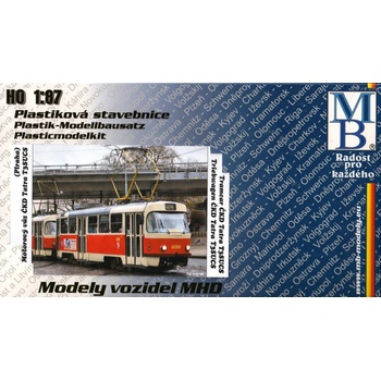 MB modely Stavebnica električky ČKD Tatra T3M.DVC2 DP Praha Epocha VI 1:87