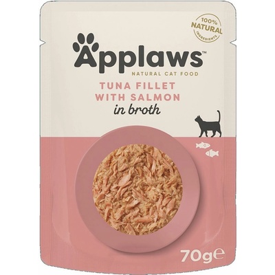 Applaws Cat Tuna Fillet with Salmon ve vývaru 70 g