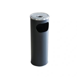 Horecano Метален екстериорен пепелник 20, 5x20, 5x58cм. , 12л. черен G-(11251-002-B) - Horecano (018530)