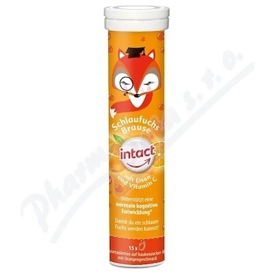 Intact Bystrá líška žel. + vit. C Pomaranč 15 šum. tabliet