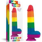 Силиконово пенис дилдо с тестиси, Прайд, 22, 5см. - Prider Dildo (LVTOY00541)
