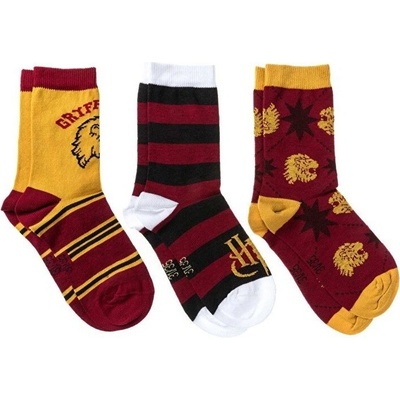 SunCity ponožky dětské klasické 3 ks Nebelvír Harry Potter červené/žluté – Zbozi.Blesk.cz