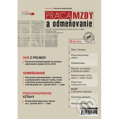 Práca, mzdy a odmeňovanie 11/2012