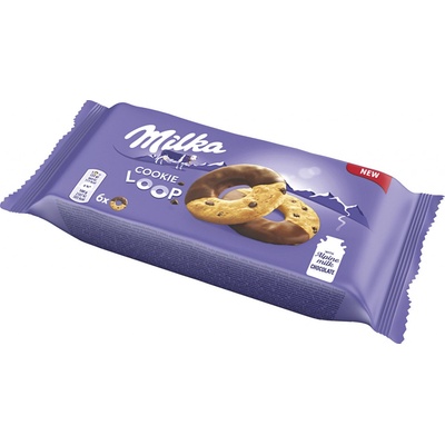 Milka Cookie Loop sušenky s kousky čokolády 132 g