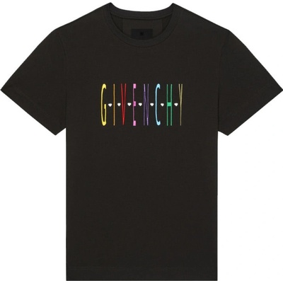 Givenchy Colorful Logo Black tričko černá