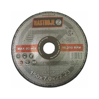 Nástroje cz Kotouč brusný talířový 180 x 7,0 x 22 mm IM-1-180-7,0T