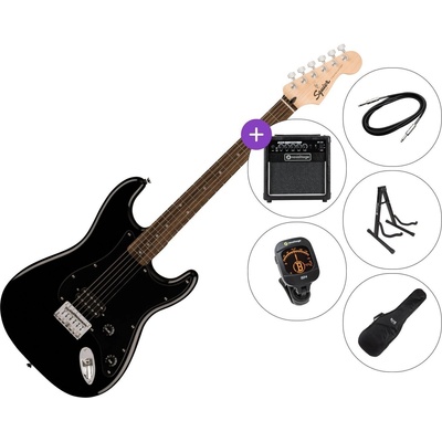 Squier Sonic Stratocaster HT H LRL SET 2 Black Електрическа китара