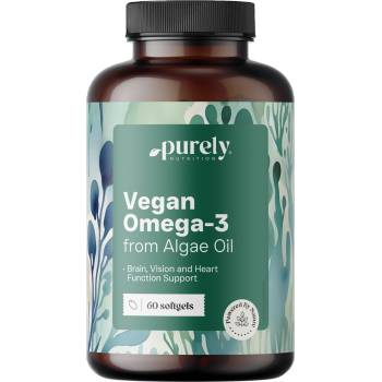 Purely Nutrition Vegan Omega-3 1100 mg - from algae - 60 гел-капсули
