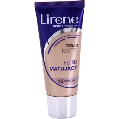 Lirene Nature Matte zmatňujúci fluidný make-up pre dlhotrvajúci efekt 15 Tanned 30 ml