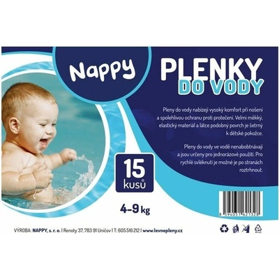 Nappy naťahovacie do vody 4 – 9 kg, 15 ks