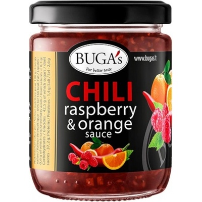 Buga´s Chilli omáčka s brusinkami, pomerančem a malinami 170 g