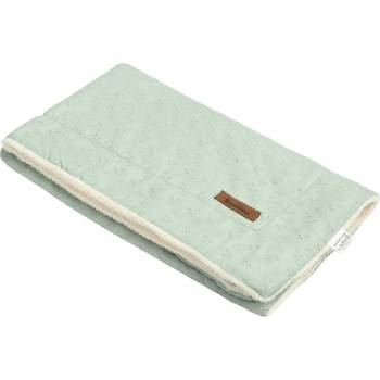 Sensillo Бродирано одеяло с дантела и плюш Sensillo - Мента, 80 x 100 cm (SILLO-42911)