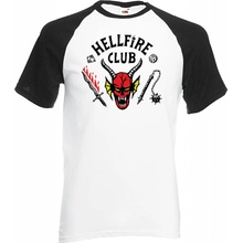 Pánské tričko Stranger Things Hellfire Club černý rukáv