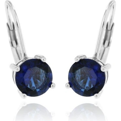 Zlatnictví U Kostela dámské náušnice s modrým kamínkem 1720m