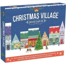 Christmas Village Advent Craft Kit: With 25 Beautifully Illustrated Buildings, 10-15 Minute Daily Assembly