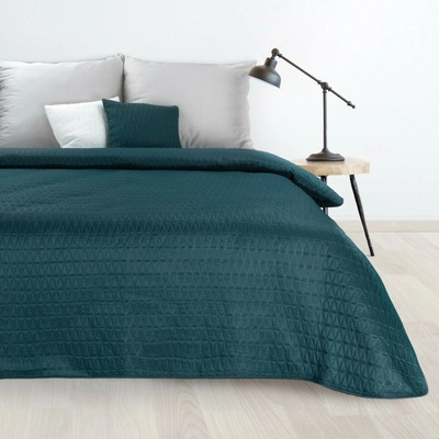 Mondo Italia Přehoz na postel Boni3 tmavě tyrkysový Tyrkysová 200x220 cm