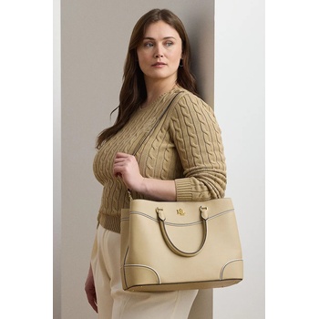 Ralph Lauren Кожена чанта Lauren Ralph Lauren в бежово 431959595 (431959595)