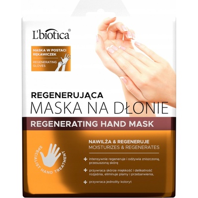 L’biotica Masks regeneračná maska na ruky vo forme rukavíc 26 g