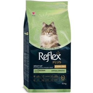 Lider Pet Food Рефлекс+, суха храна за кастрирани котки с пиле Reflex Plus Sterilised Chicken Adult Cat, 15кг