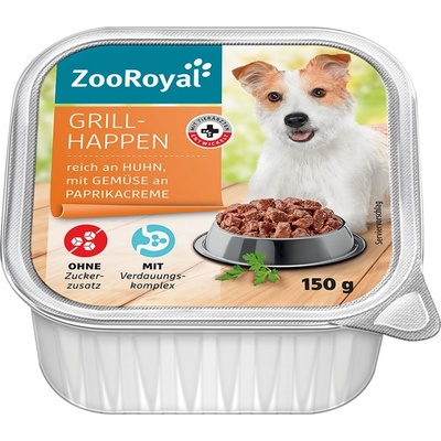 ZooRoyal Adult Dog grilované kousky kuřecí a zelenina v paprikovém krému 11 x 150 g