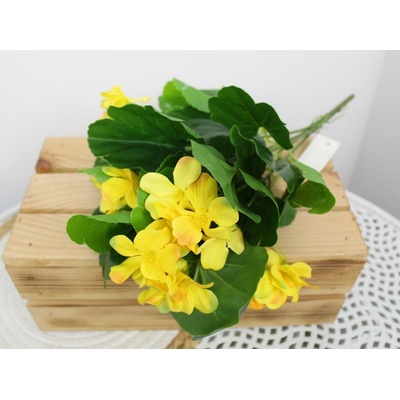 Sempro Umelá kytička Pelargonia 103D 35cm žltá